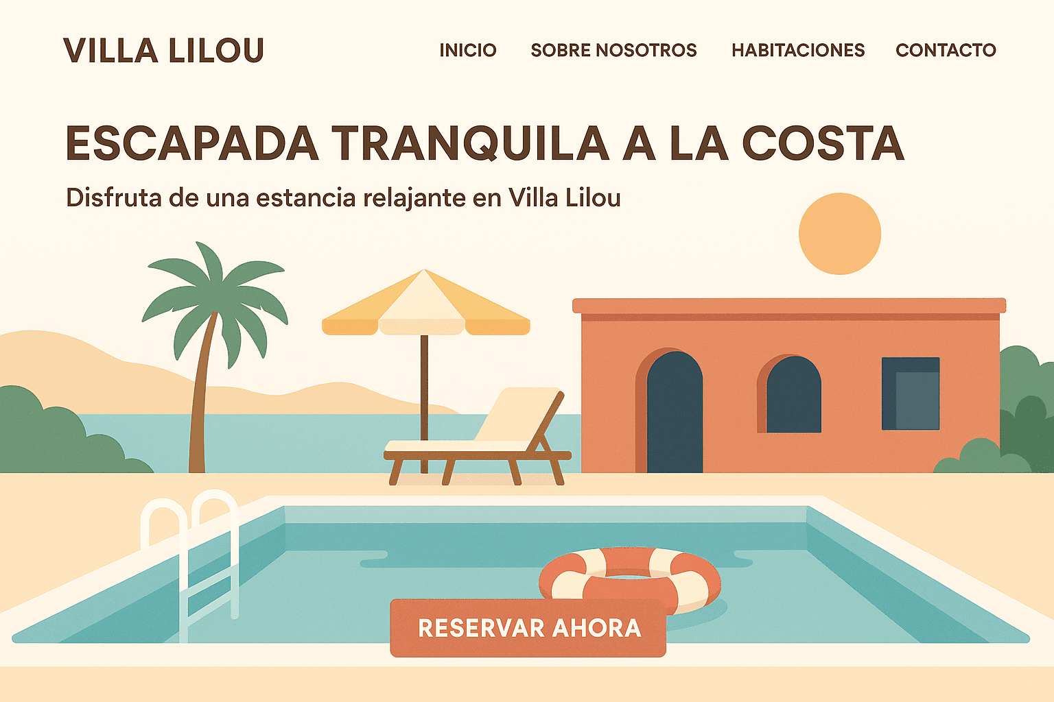 02-Página Web Corporativa. 13 Página web para villa turística con reservas online - Villalilou